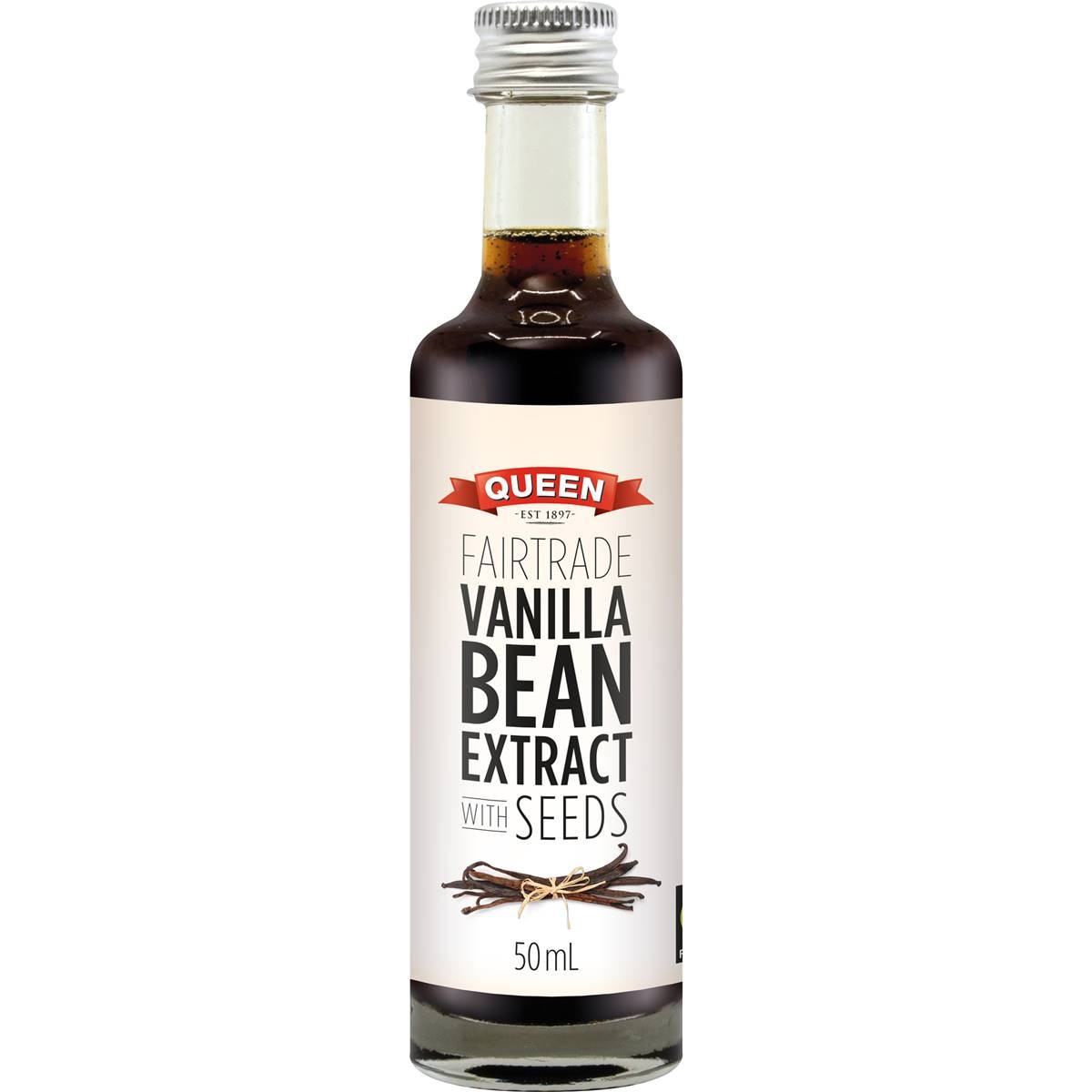 Queen Fairtrade Vanilla Extract With Seeds 50ml