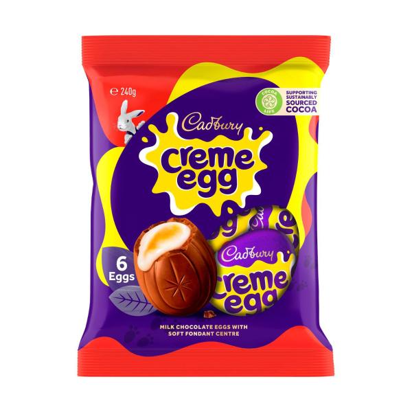 CADBURY CREME EGG 6-PACK EASTER CHOCOLATE EGGS BAG 240G