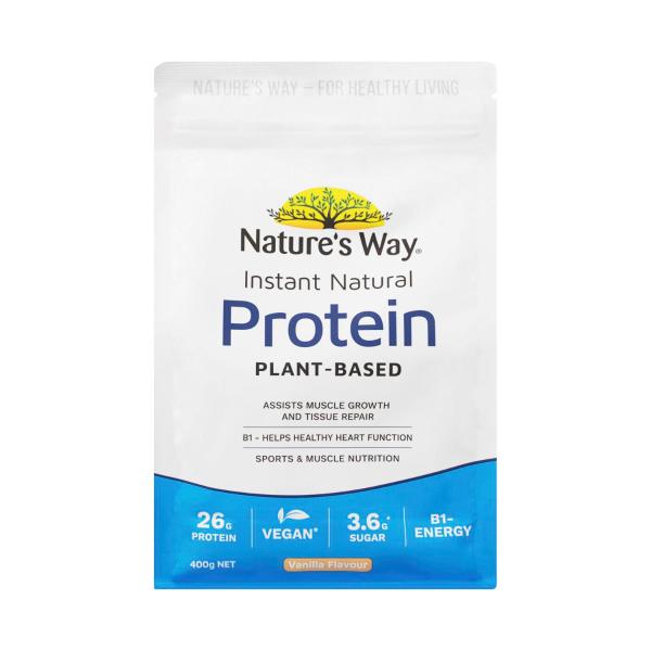 NATURE'S WAY INSTANT NATURAL PROTEIN PLANT-BASED VANILLA 400G