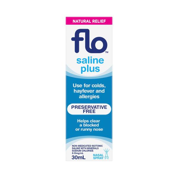 FLO SALINE PLUS NASAL SPRAY FOR CONGESTION 30ML