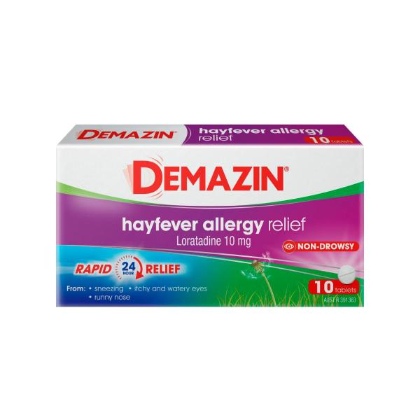 DEMAZIN HAYFEVER RELIEF LORATADINE 10PK