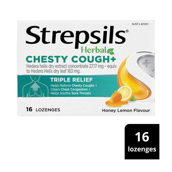 Herbal Chesty Cough Lozenge Honey Lemon