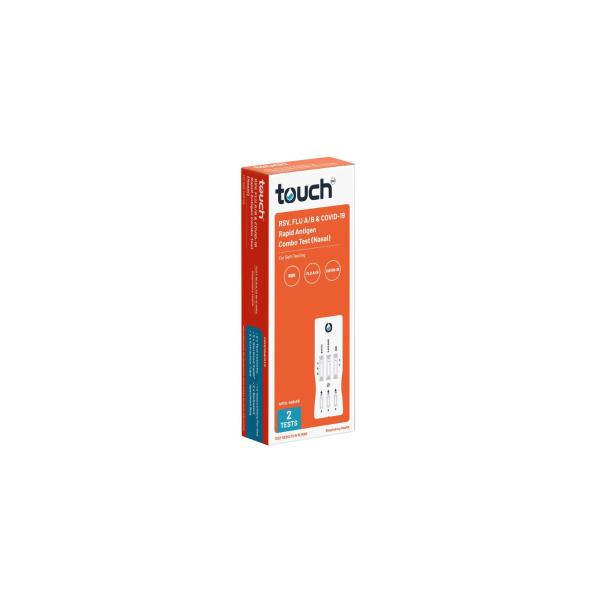 TOUCHBIO 3 IN 1 HOME TEST KIT RSV- FLU A&B- COVID 19 2PK