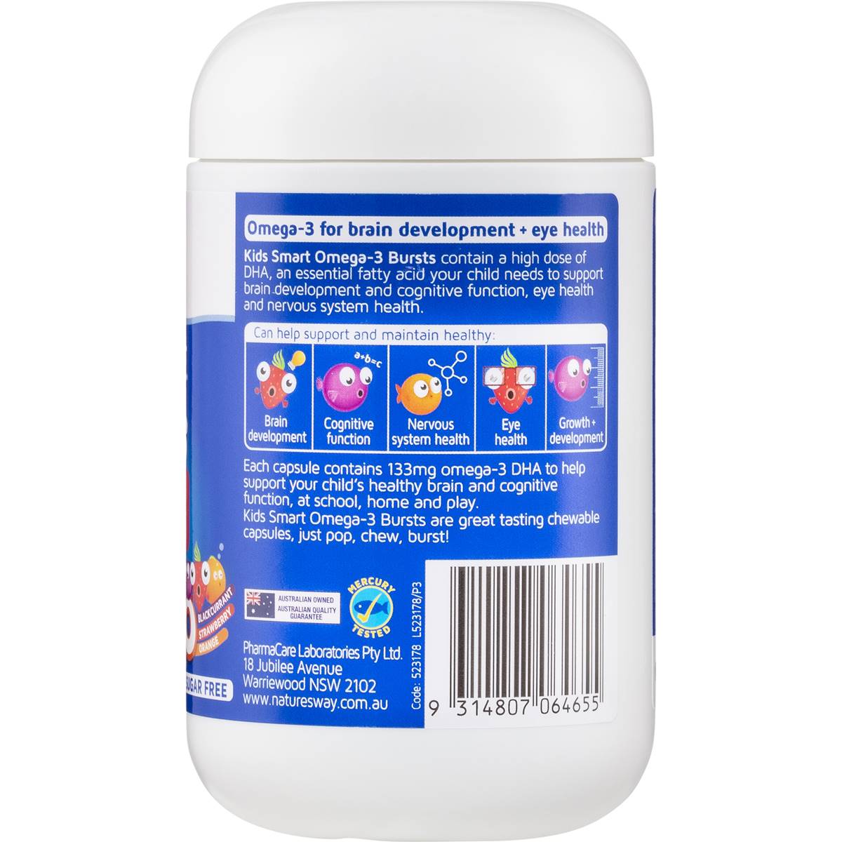 Nature's Way Kids Omega-3 Fish Oil Smart Trio 60 pack