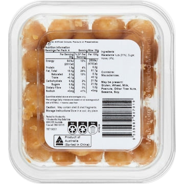 Woolworths Honey Macadamia 120g