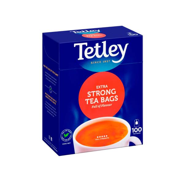 TETLEY EXTRA STRONG TEA BAGS 100 PACK