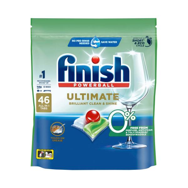 FINISH ULTIMATE 0% DISHWASHING TABLETS REGULAR 46 PACK