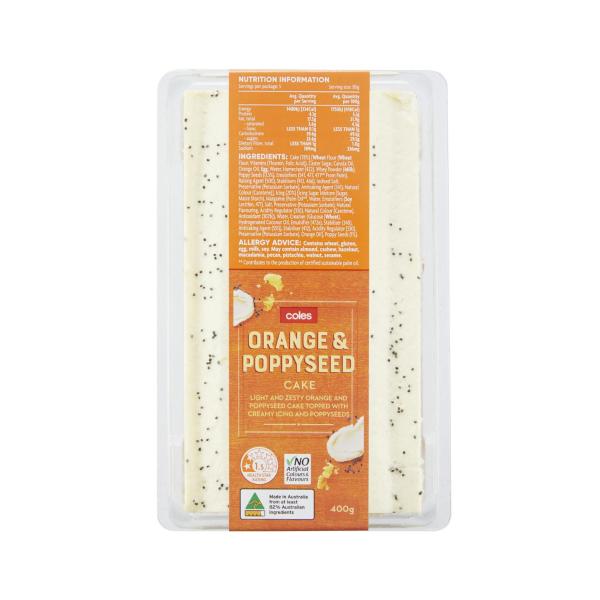 COLES ORANGE & POPPYSEED CAKE