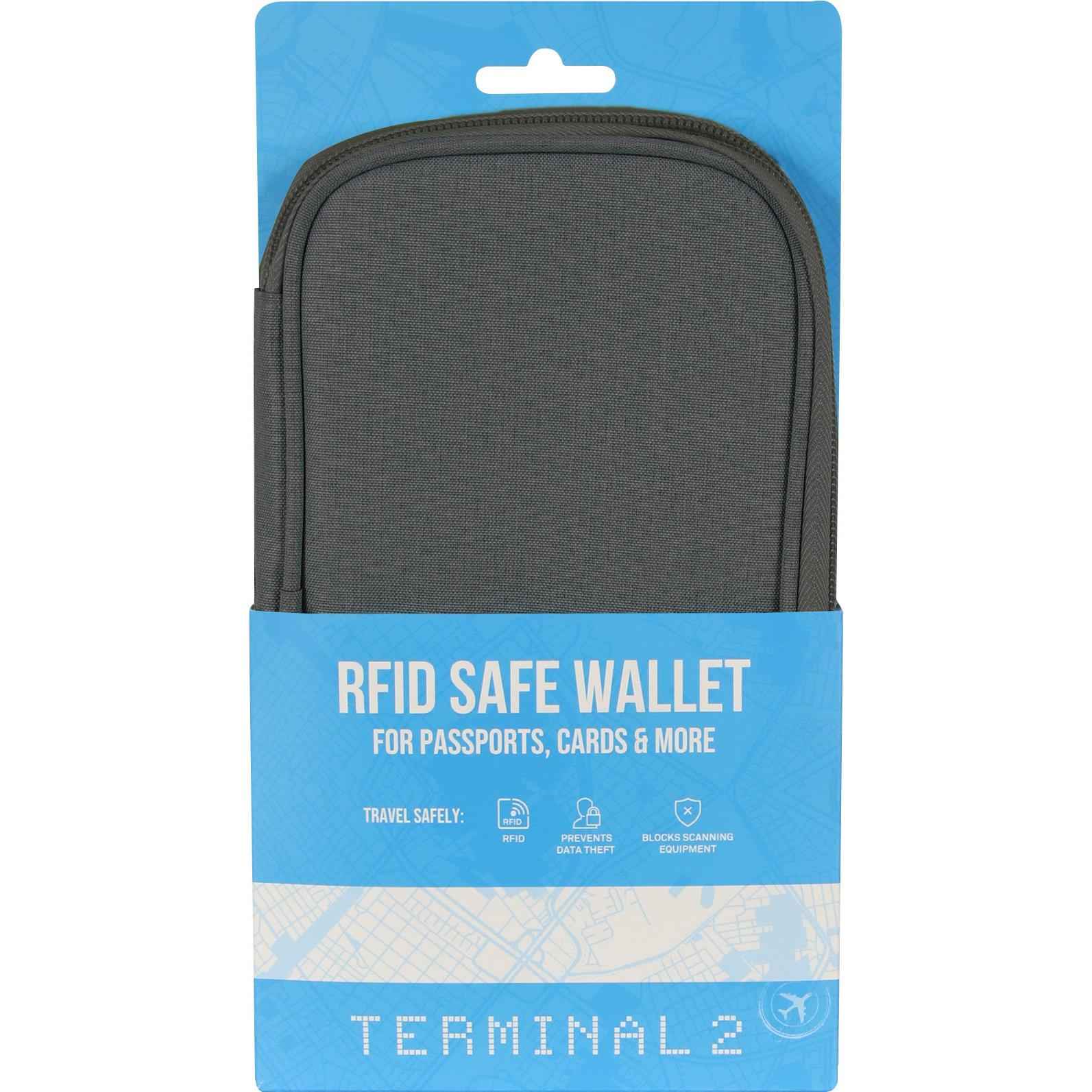 T2 Family RFID Passport Travel Wallet V2 (Grey)
