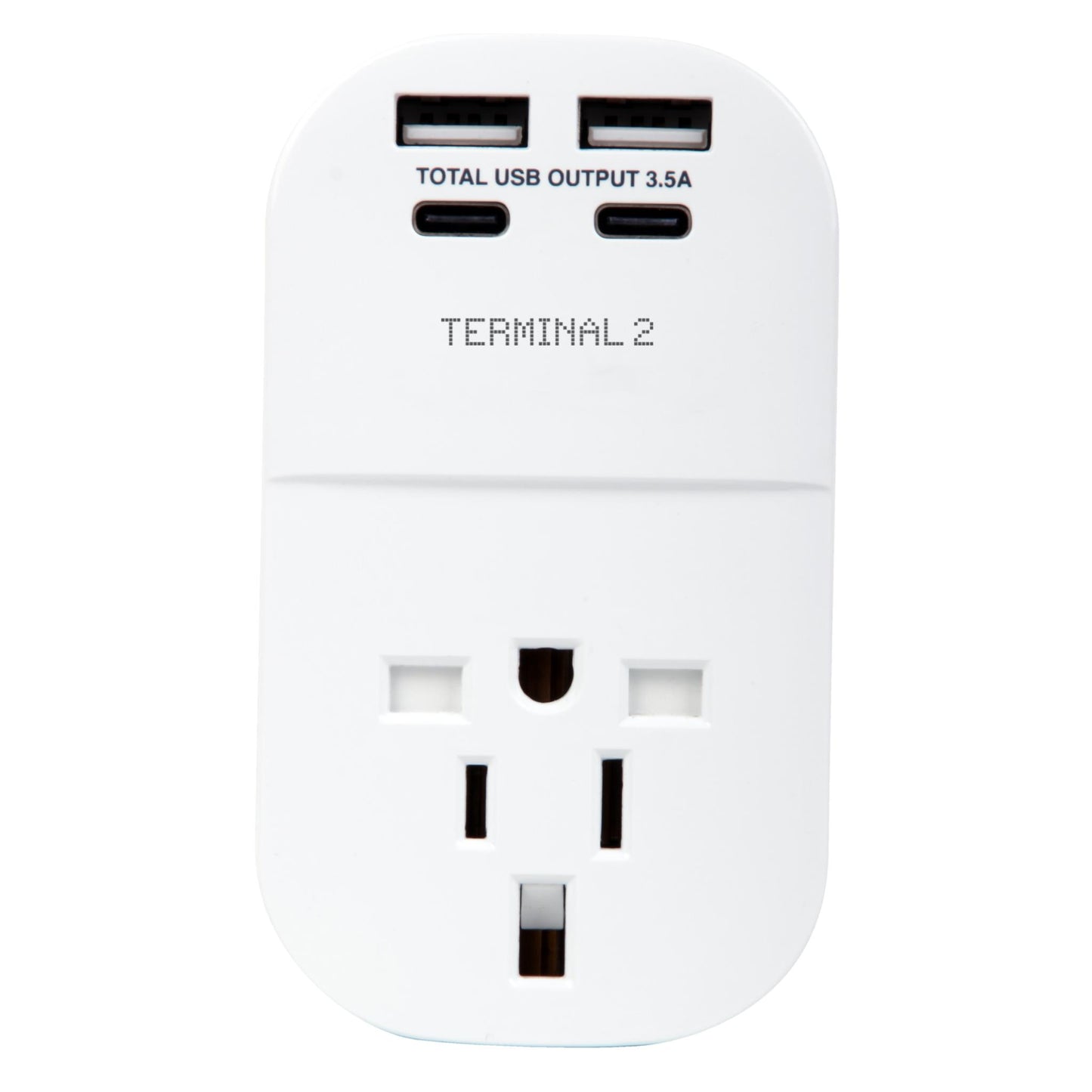 Terminal 2 Inbound Travel Adapter with 4 USB Ports from USA, Japan, UK, Hong Kong V2