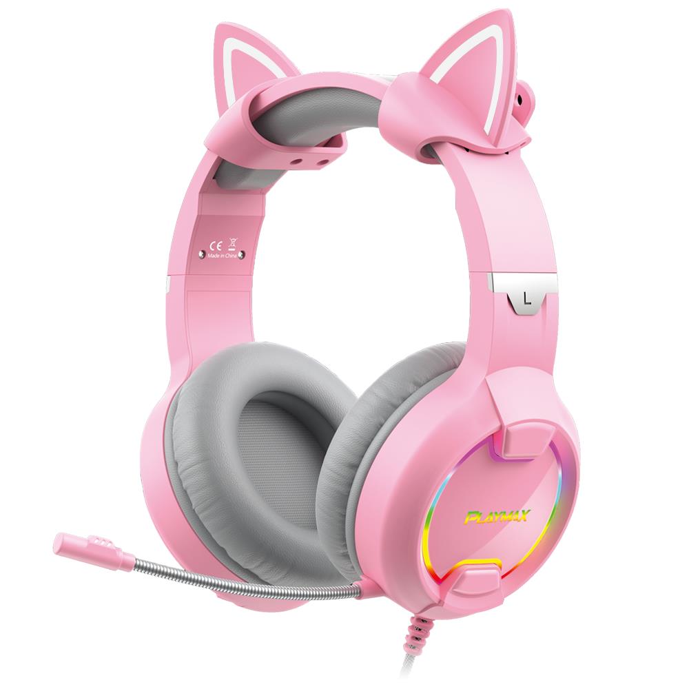 Playmax Cat Ears (Pink/White)