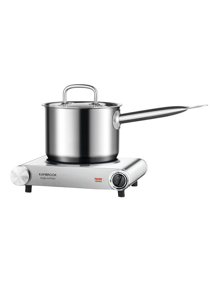 Brushed Stainless Steel Single Electric Hotplate KHP110BSS