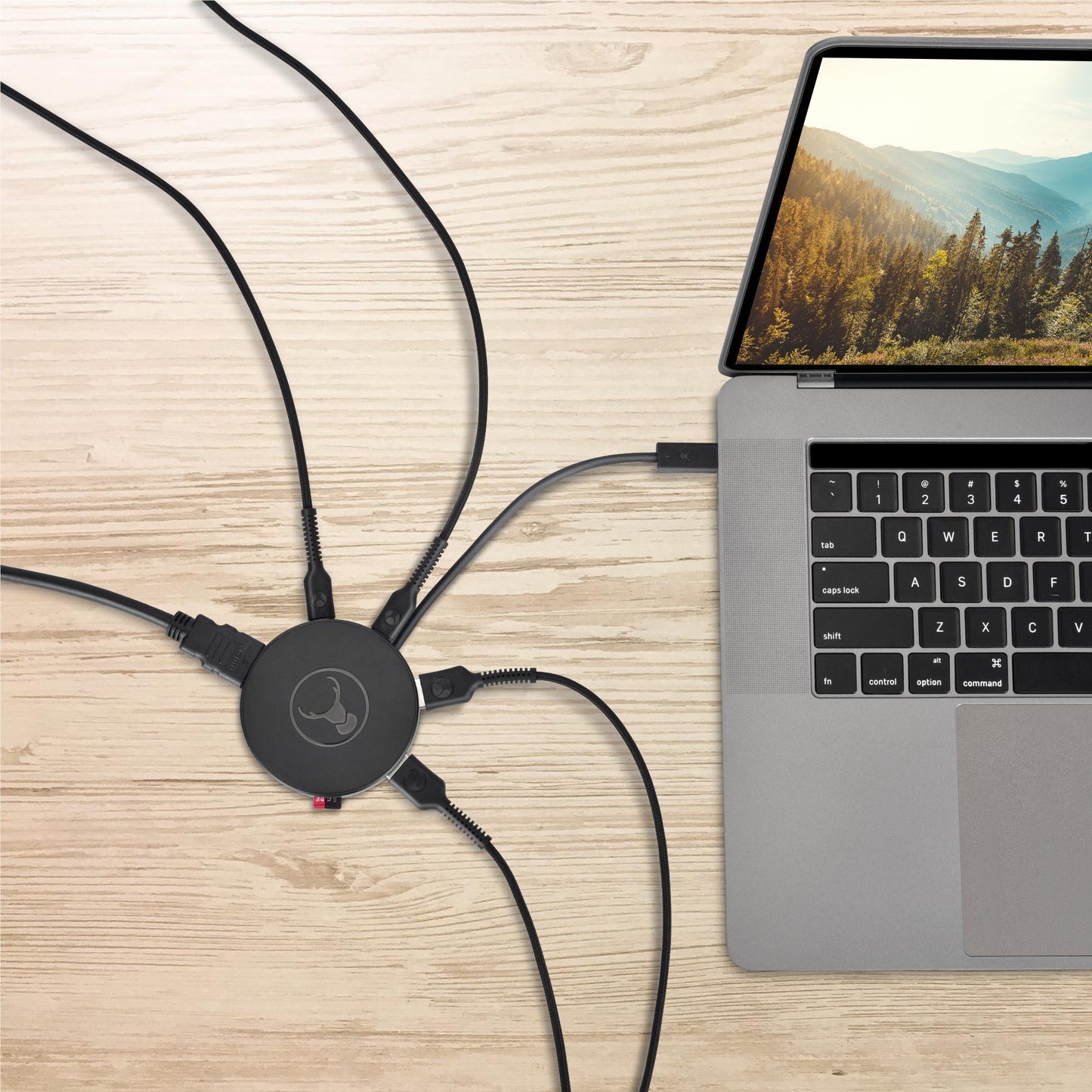 Bonelk USB-C to 6in1 Multiport Travel Hub (Black)