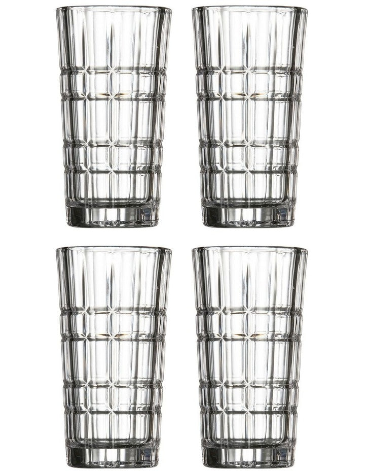 Bond Lined Tumbler Set of 4 370ml in Clear