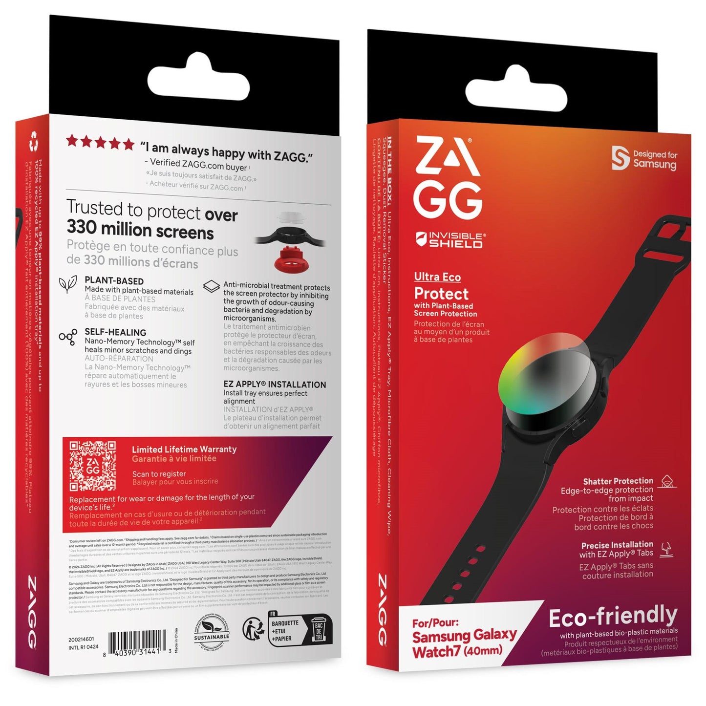 ZAGG Screen Protector 40mm for Samsung Watch7