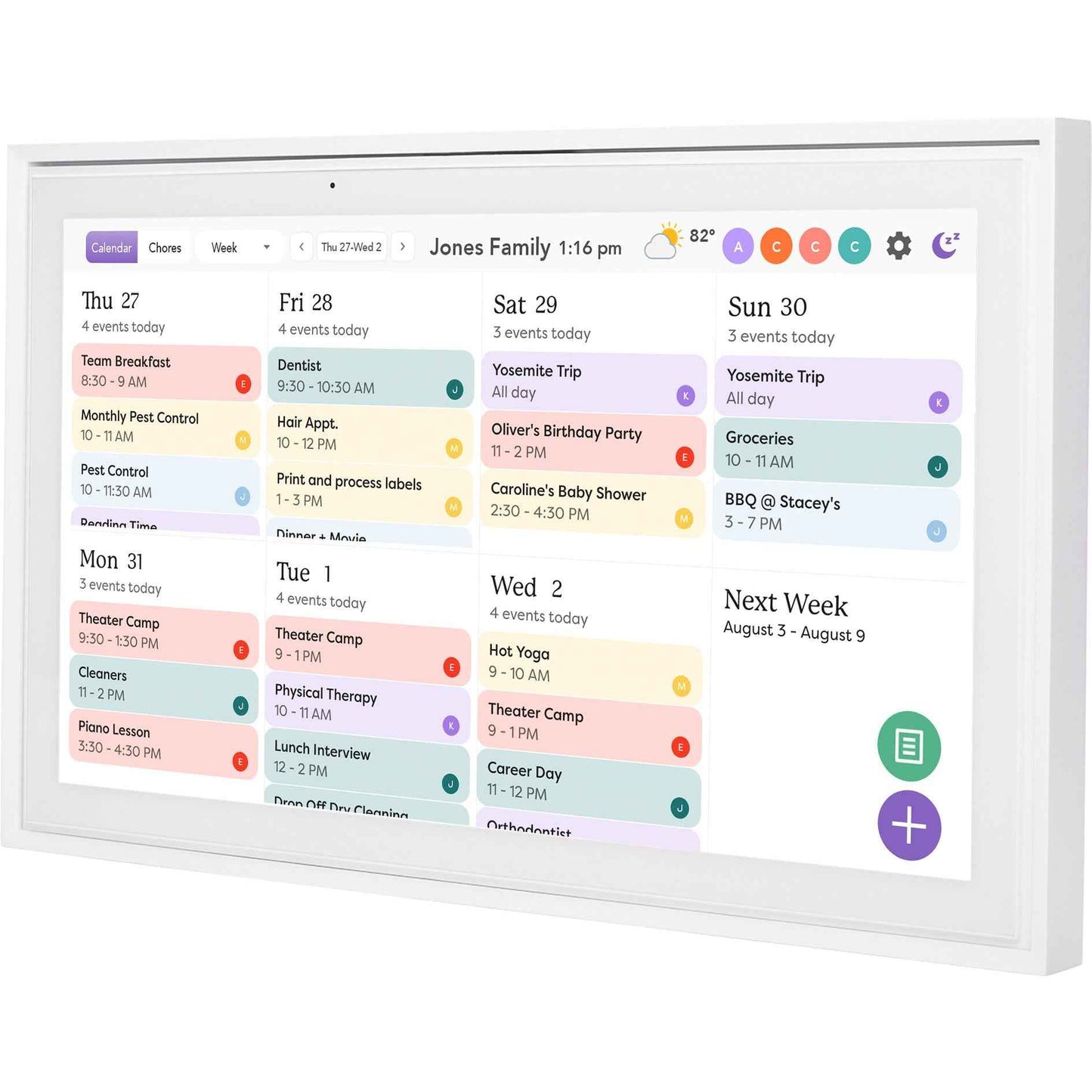 Skylight 15" Smart Family Calendar (White)