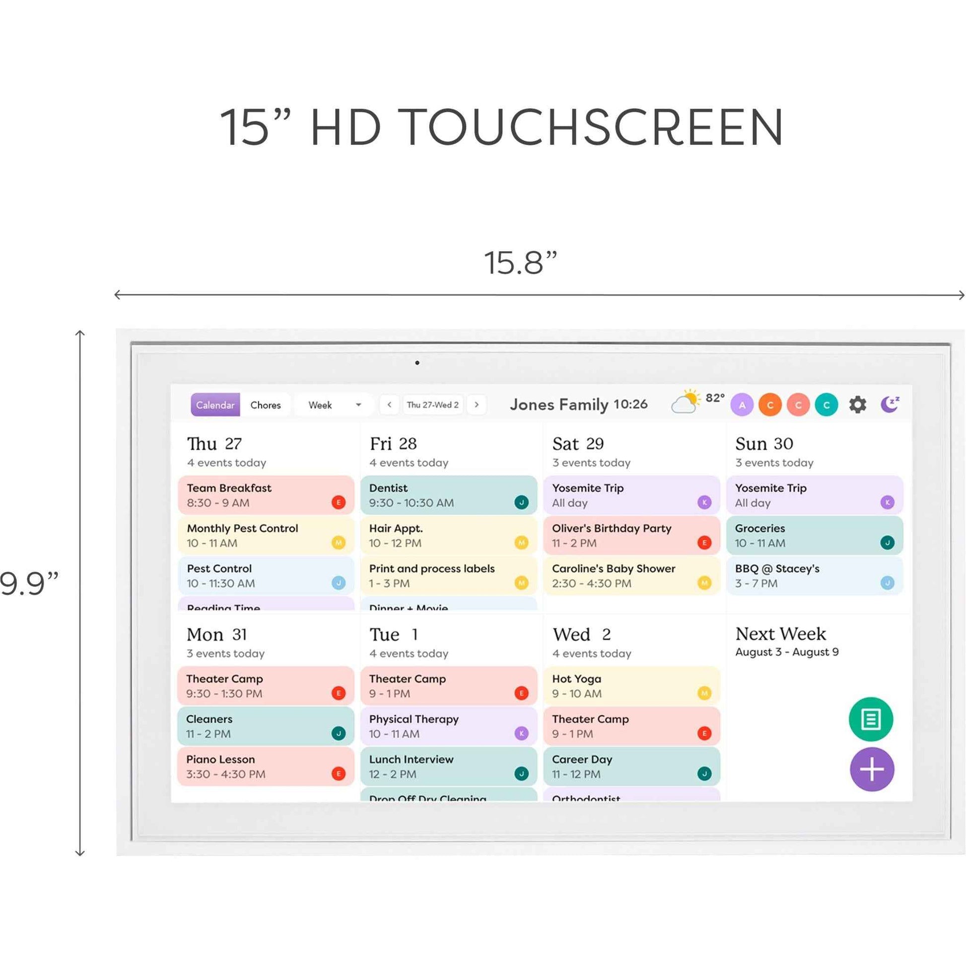 Skylight 15" Smart Family Calendar (White)