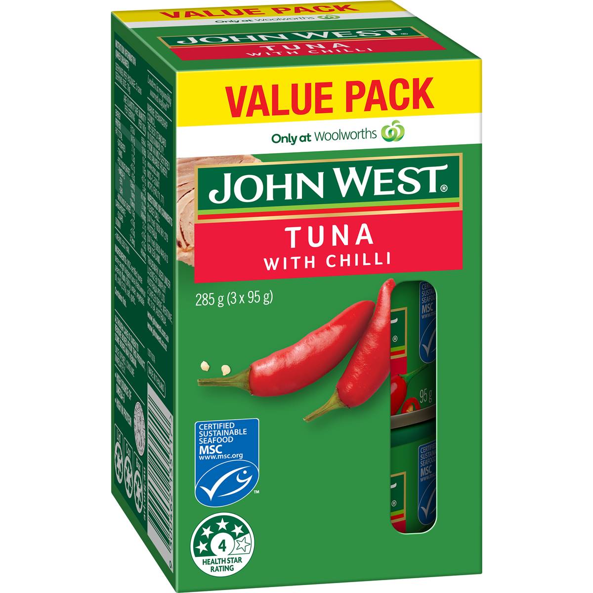 John West Tuna With Chilli Value Pack 95g x 3 pack