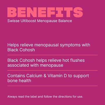 Swisse Ultiboost Menopause Balance Women's Health Tablets 60 pack