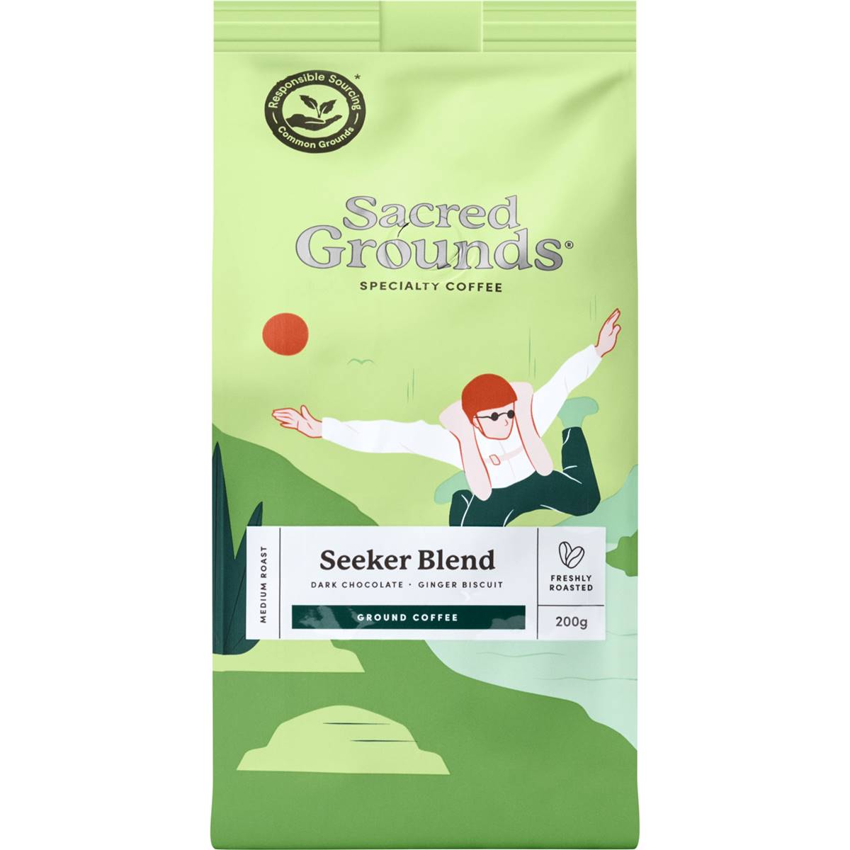 Sacred Grounds Seeker Blend Ground Coffee 200g