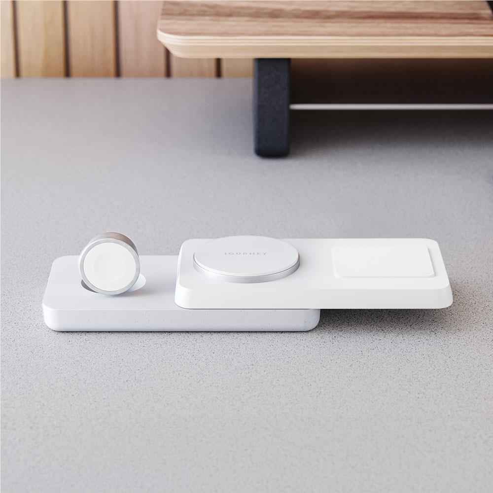 Journey GLYDE MagSafe 4-in-1 Travel Charger with 10K Power Bank (White)