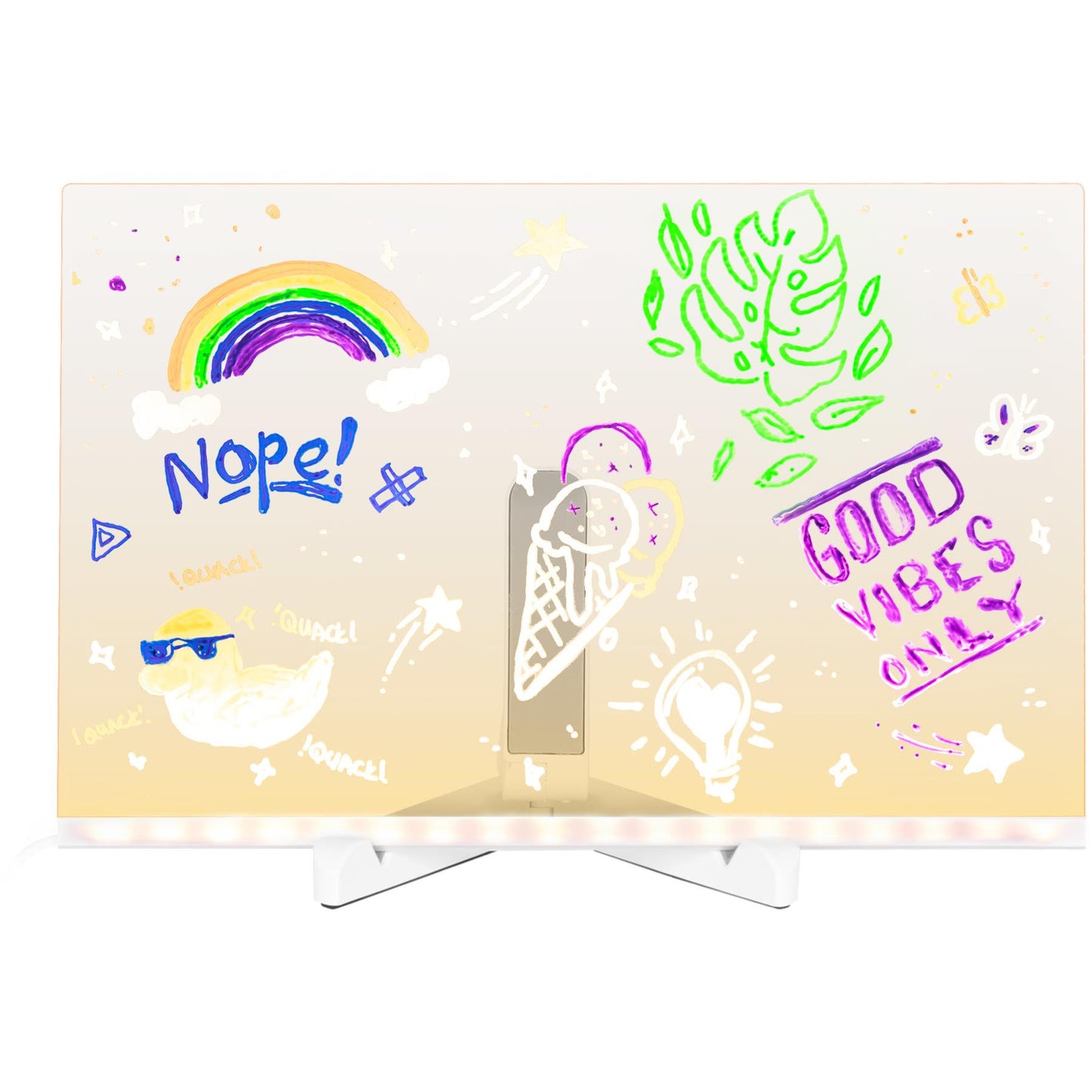 Flea Market LED Message Board with Coloured Markers