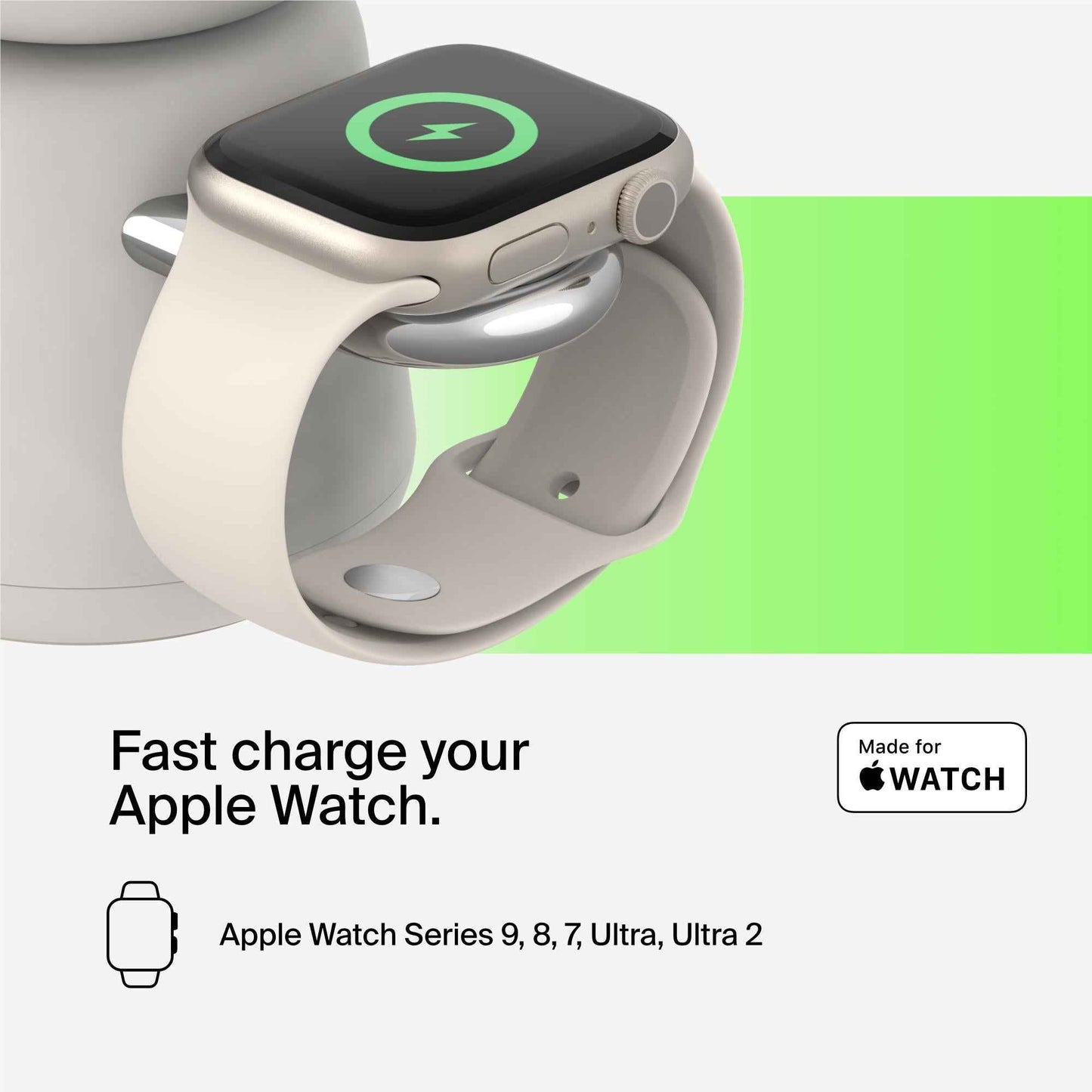 Belkin BoostCharge Pro 2-in-1 Wireless Charging Dock with Qi2 15W (Sand)