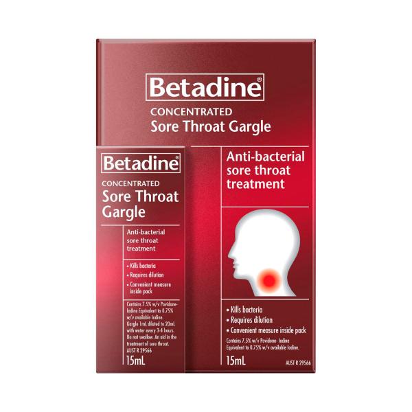 BETADINE CONCENTRATED GARGLE SORE THROAT