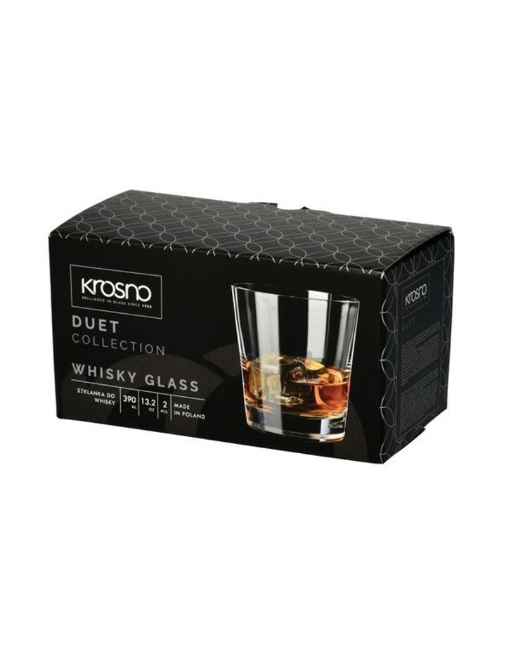 Duet Whisky Glass 430ml Set of 2 in Clear