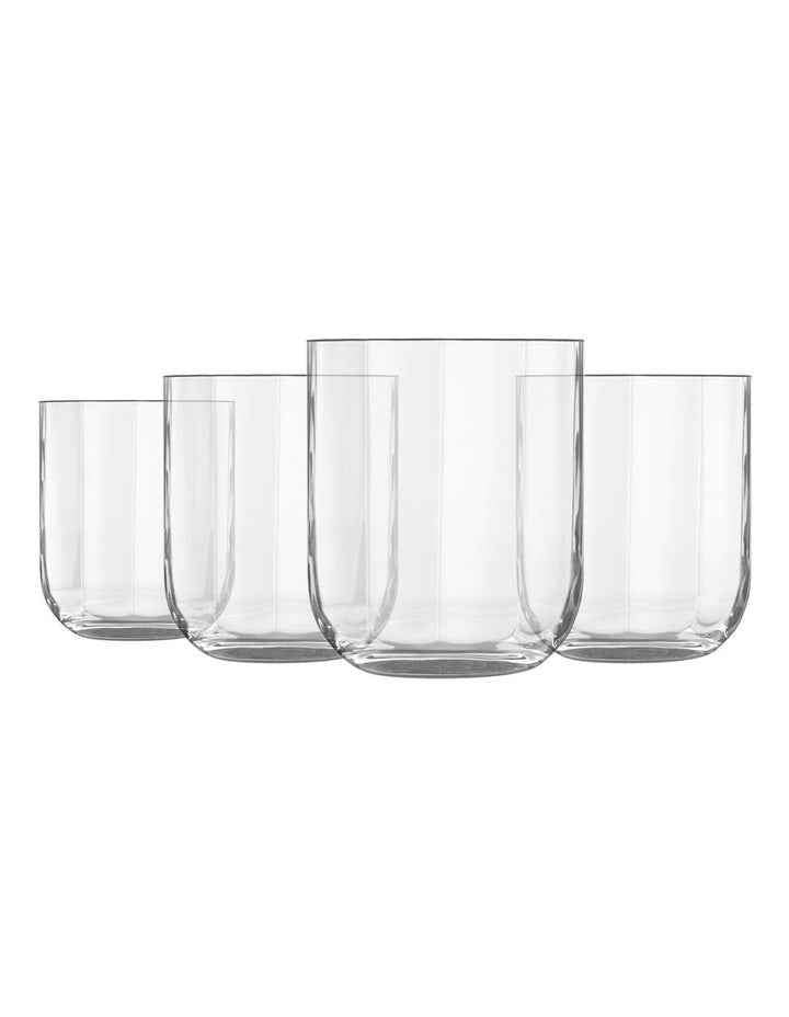 Jazz Tumbler Glass Set of 4 350ml in Clear