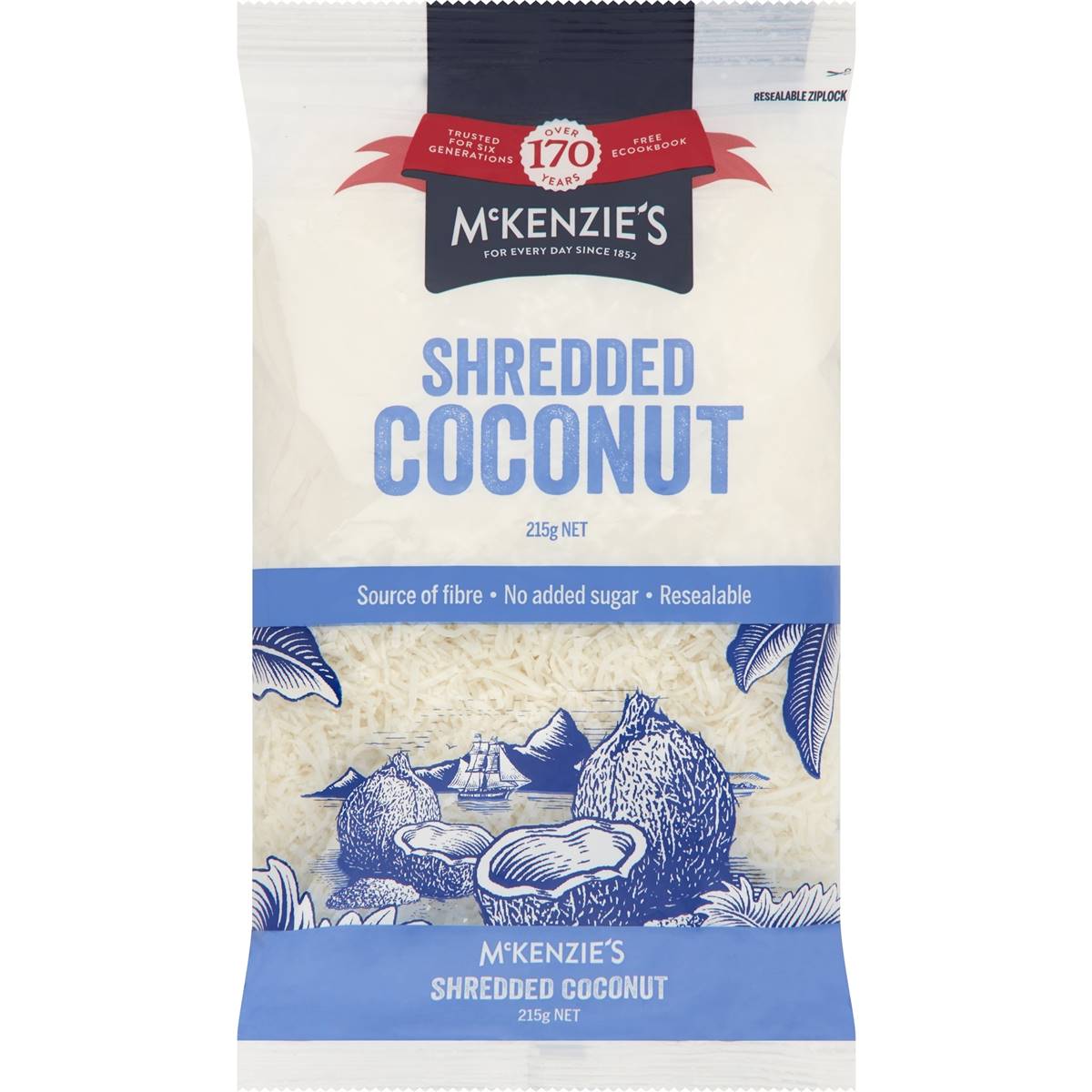 McKenzie's Coconut Shredded Loose 215g