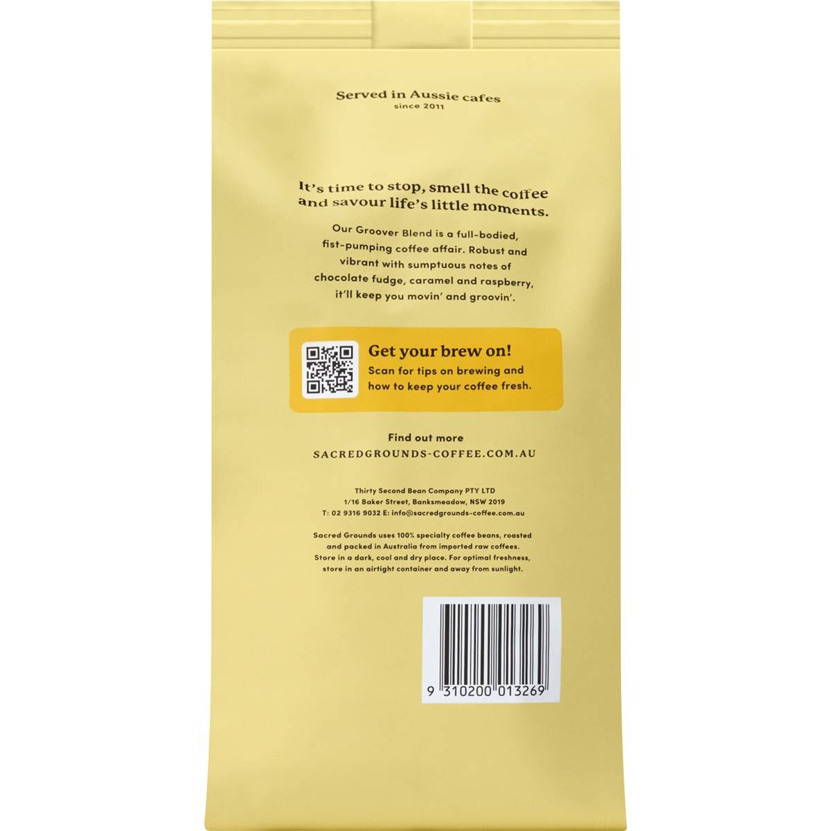 Sacred Grounds Groover Blend Coffee Beans 500g