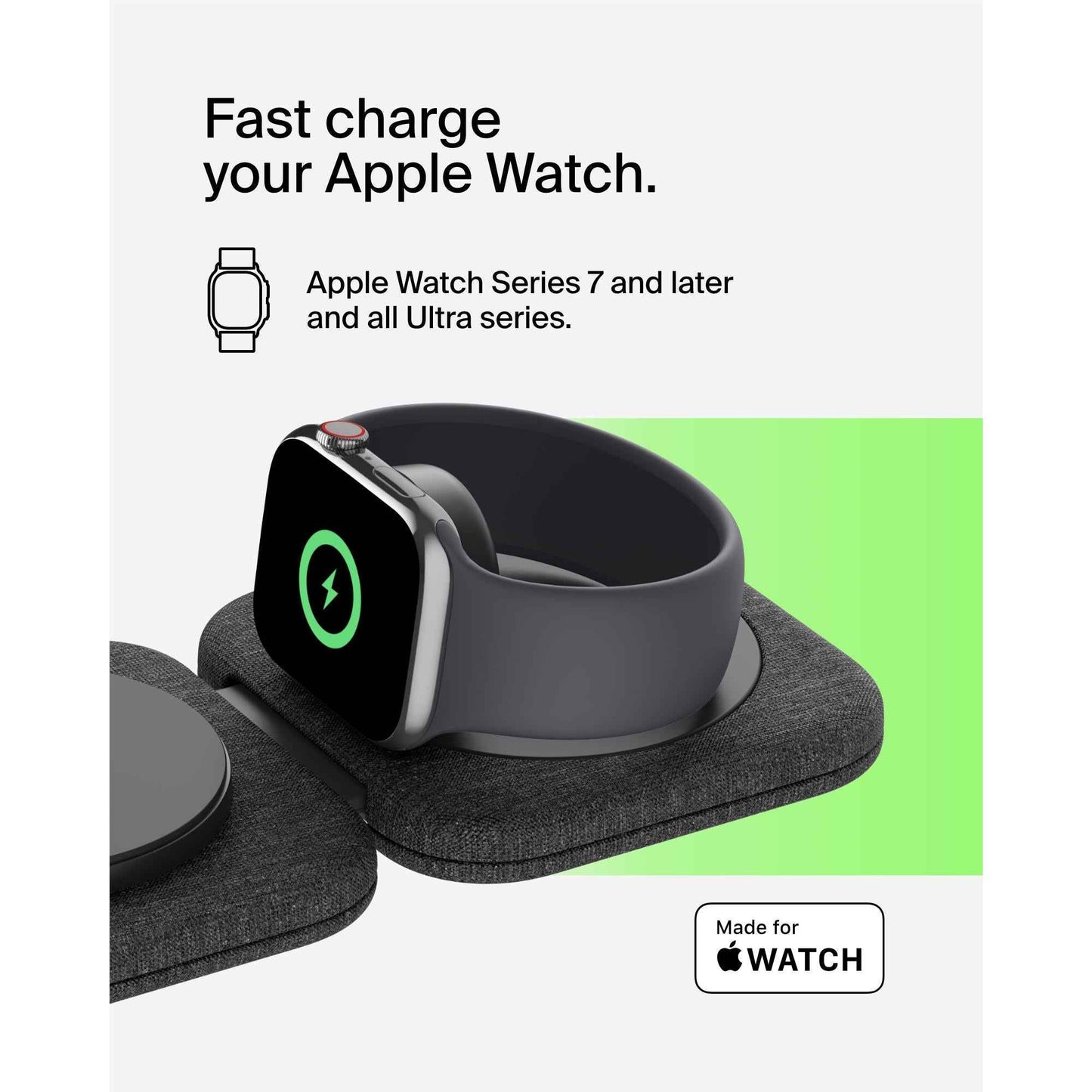 Belkin BoostCharge Pro 2-in-1 Magnetic Qi2 15W Charging Travel Pad