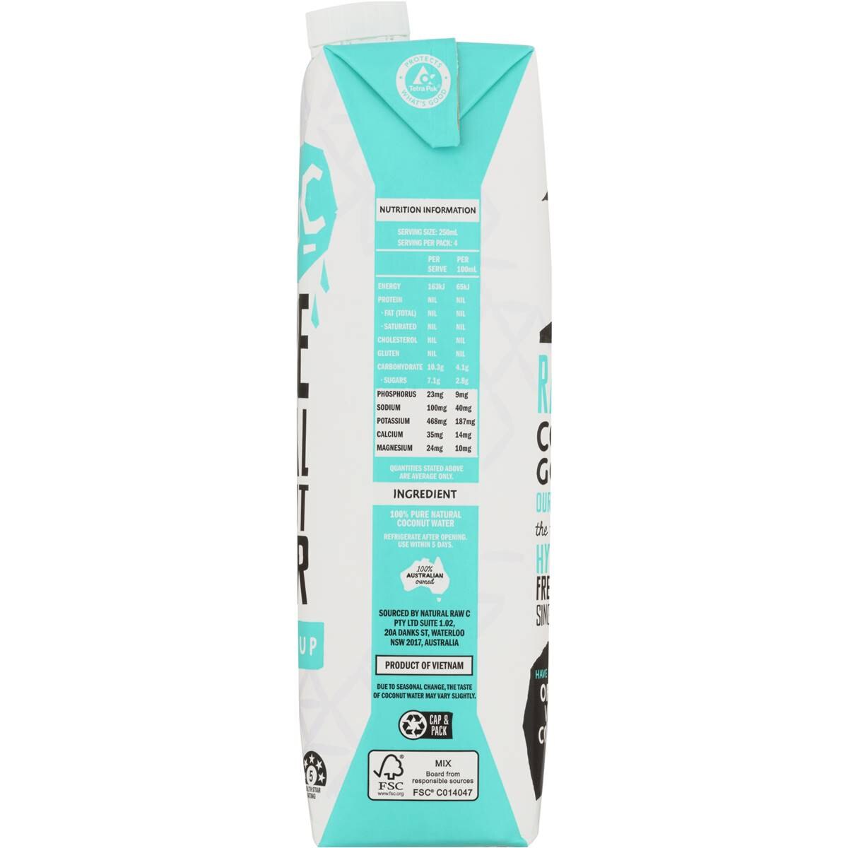 Raw C Coconut Water Pure Natural 1l