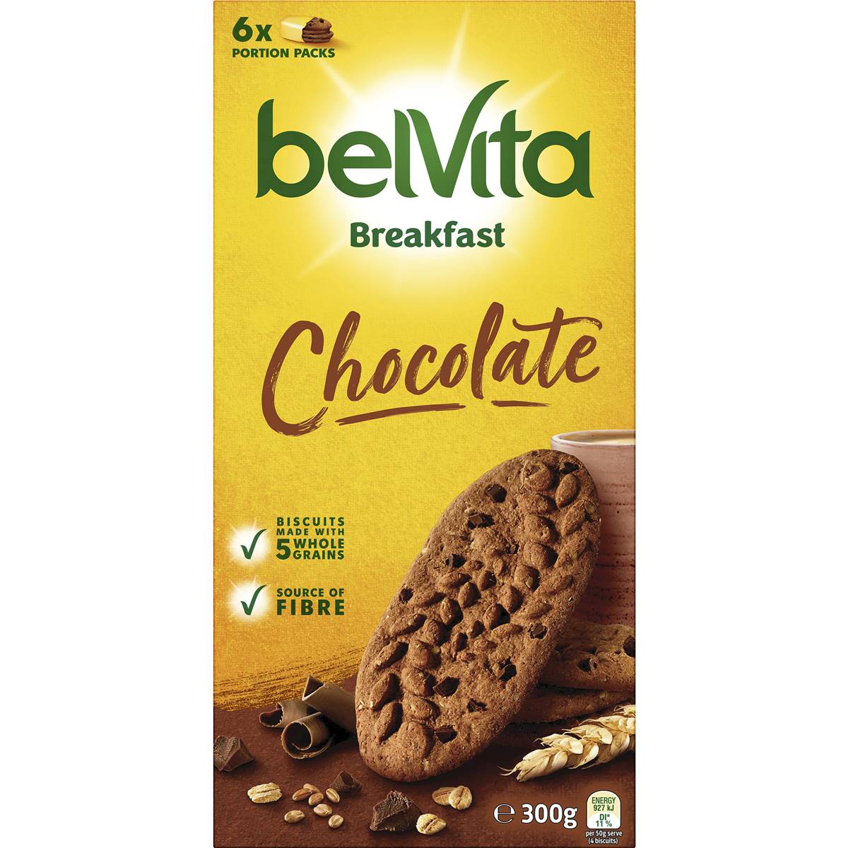 Belvita Chocolate Breakfast Biscuits 6 Pack 300g