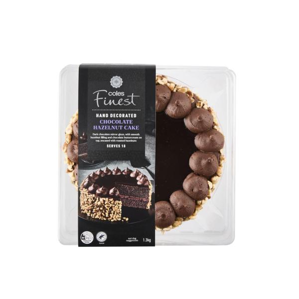 COLES FINEST CHOCOLATE HAZELNUT CAKE
