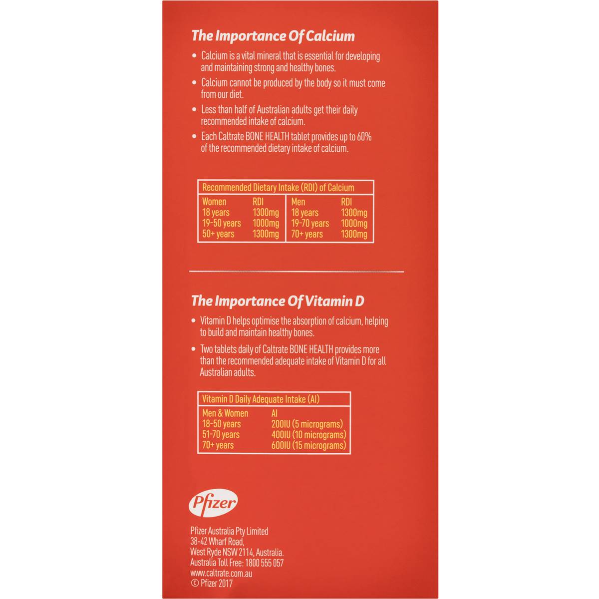 Caltrate 500iu Bone Health Tablets 100 Pack