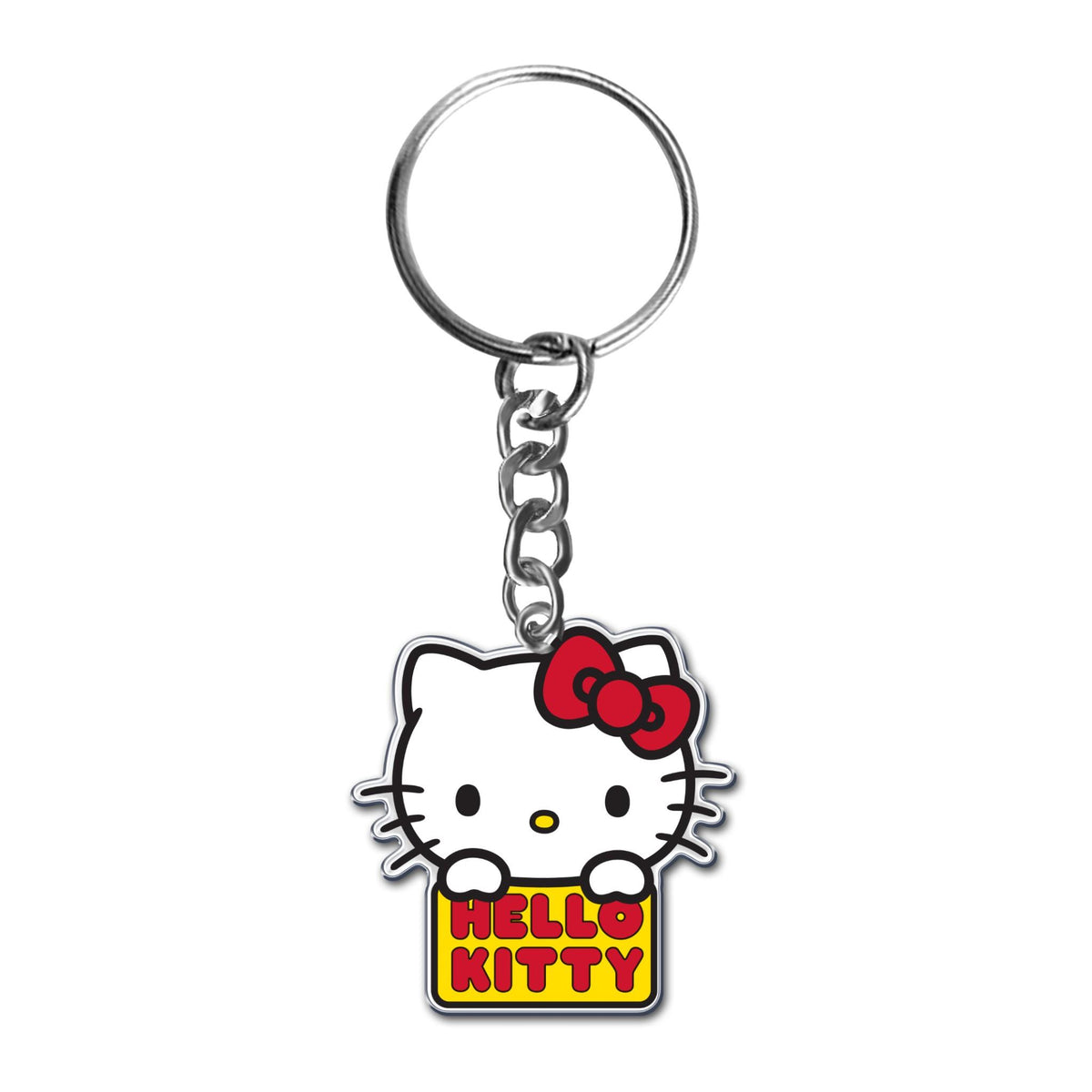 Hello Kitty - Logo Metal Keyring