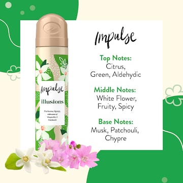 Impulse Body Spray Aerosol Deodorant Illusions 75mL
