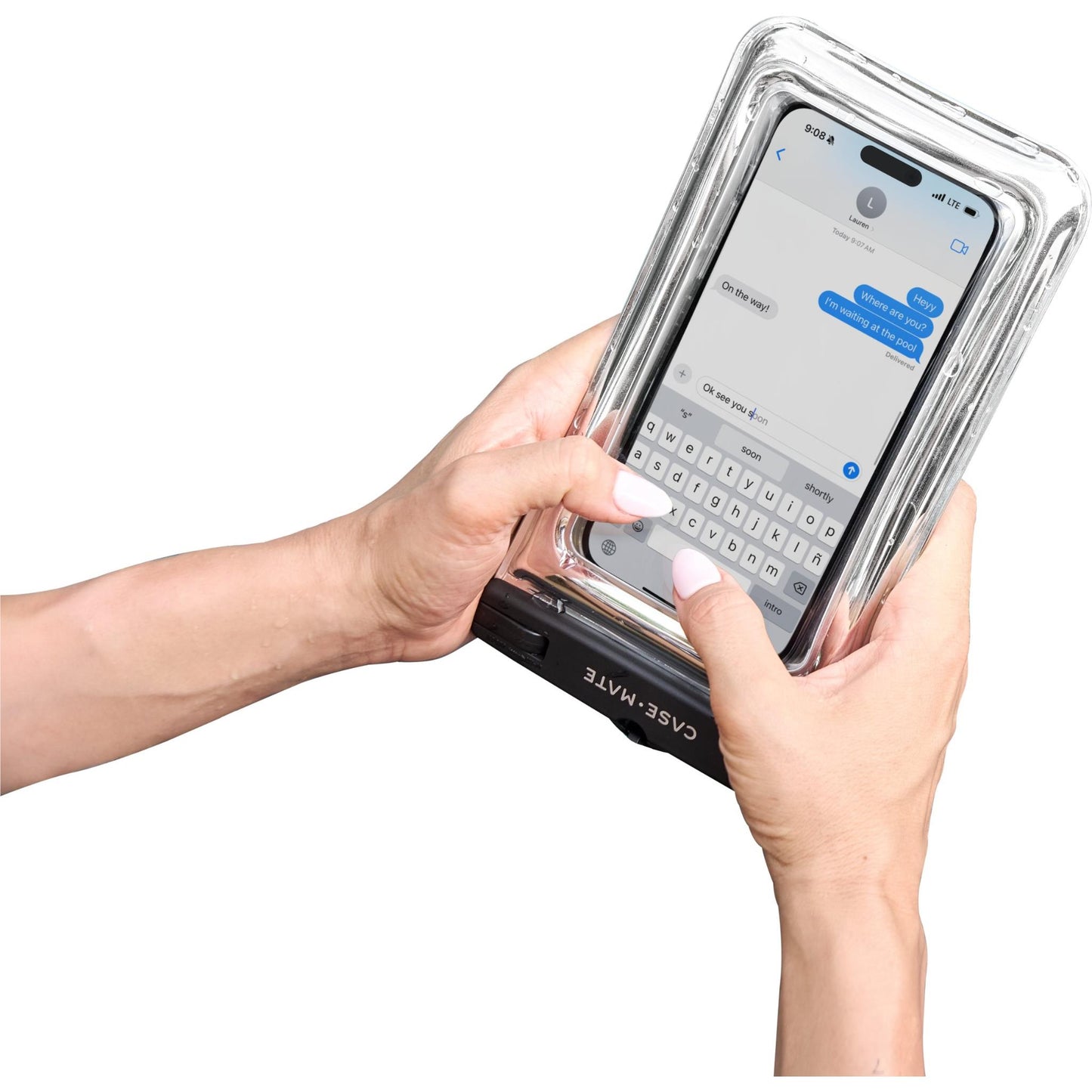 Case-Mate Waterproof Floating Pouch Large (Silver Chrome)