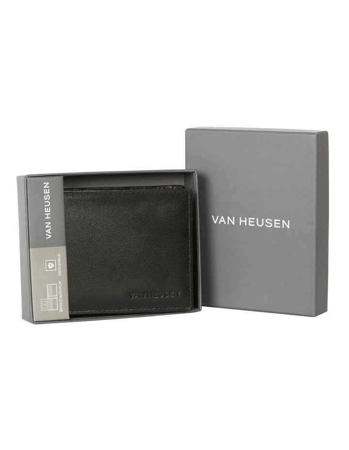 L-Fold Leather Wallet in Black