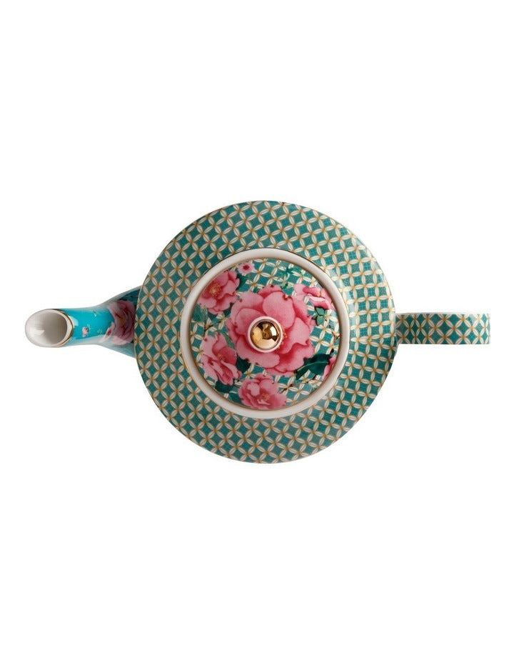 Teas & C's Silk Road Teapot Tea for One with Infuser 500ml in Aqua