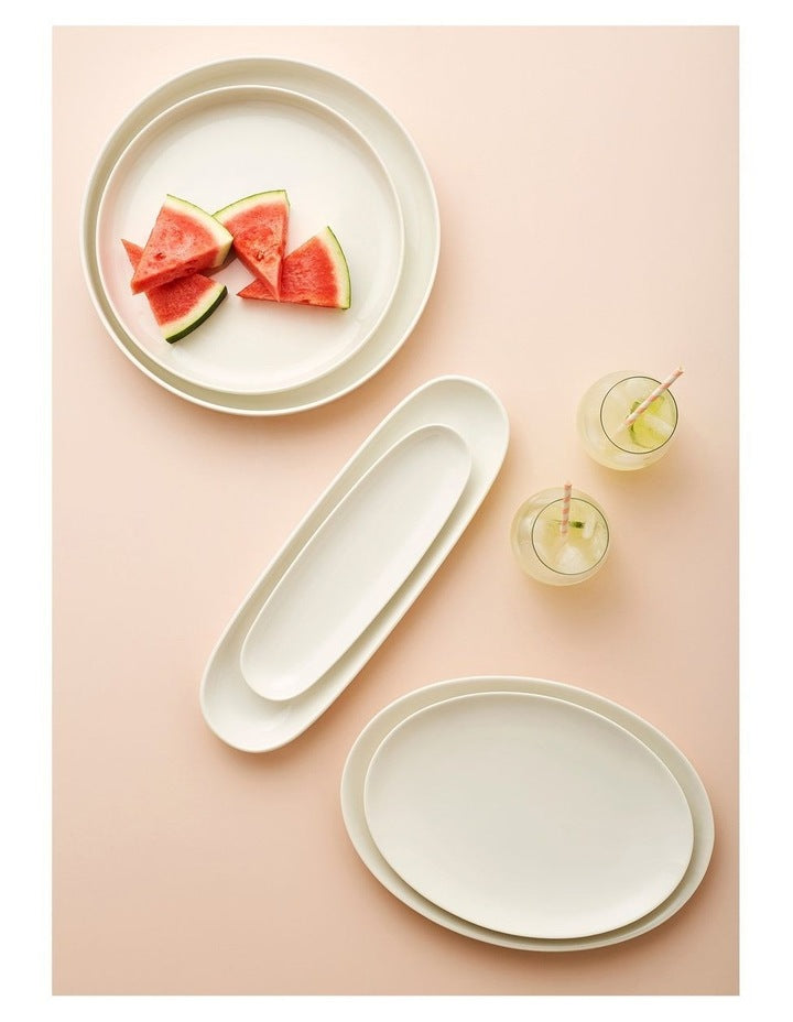 White Basics High Rim Platter 28cm in White