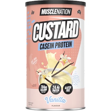 Muscle Nation Custard Casein Protein Powder Vanilla Flavour 400g