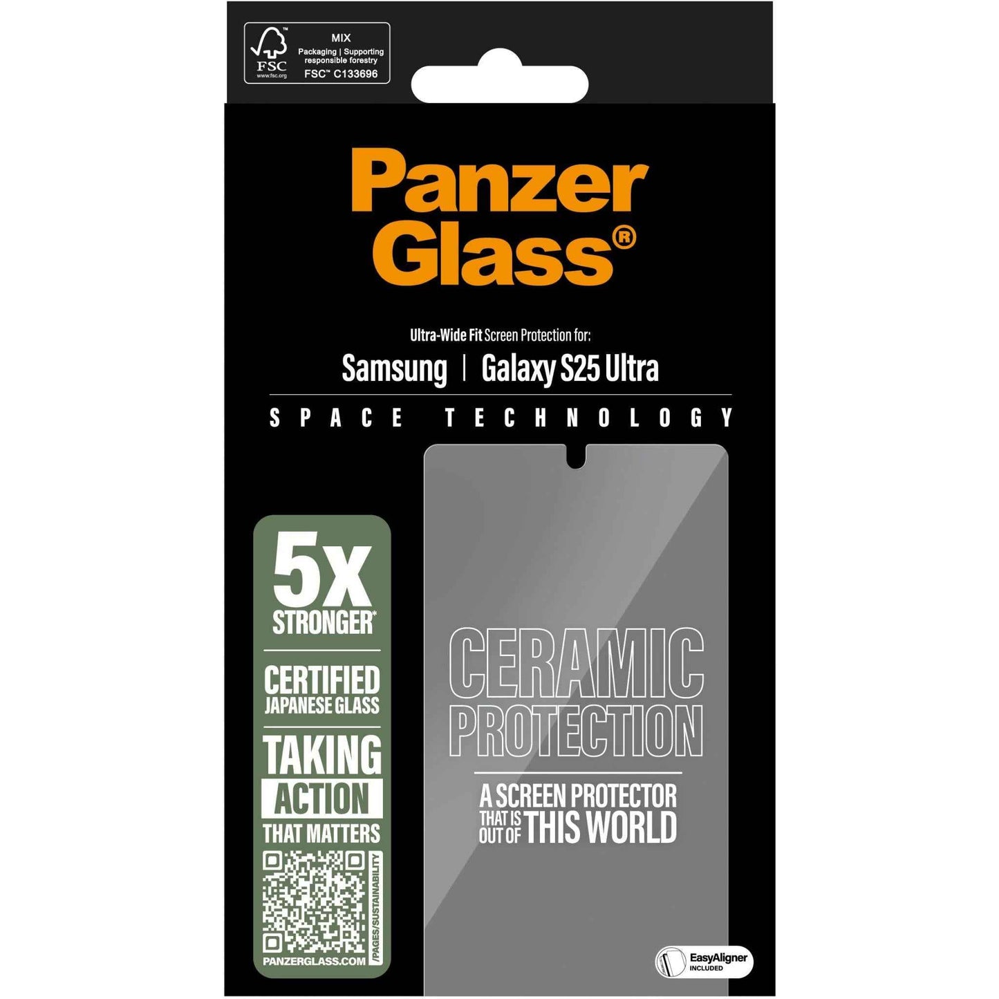 PanzerGlass Ceramic Screen Protector for Galaxy S25 Ultra