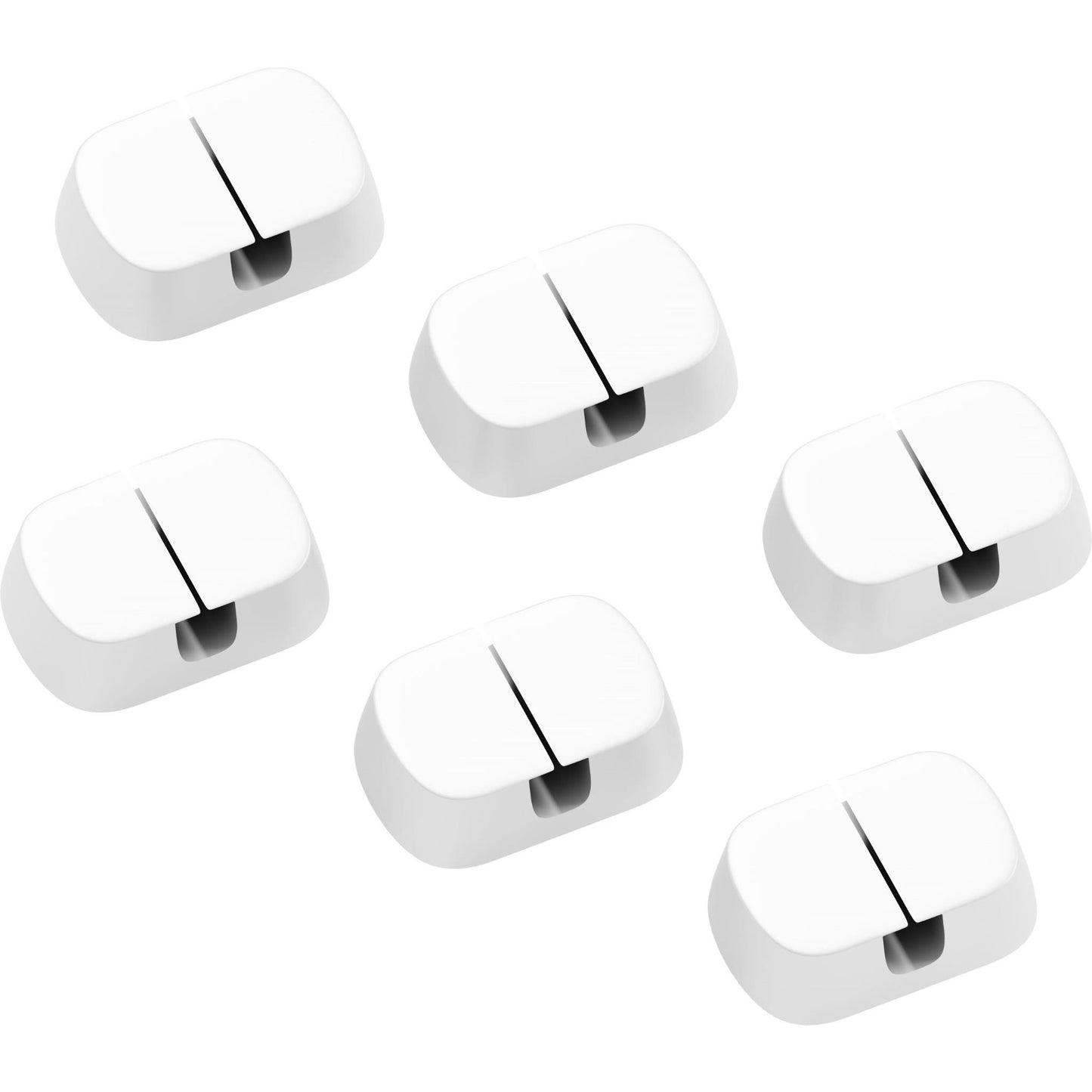 Cygnett TangleTamer Single Slot Cable Organisers 6 Pack (White)