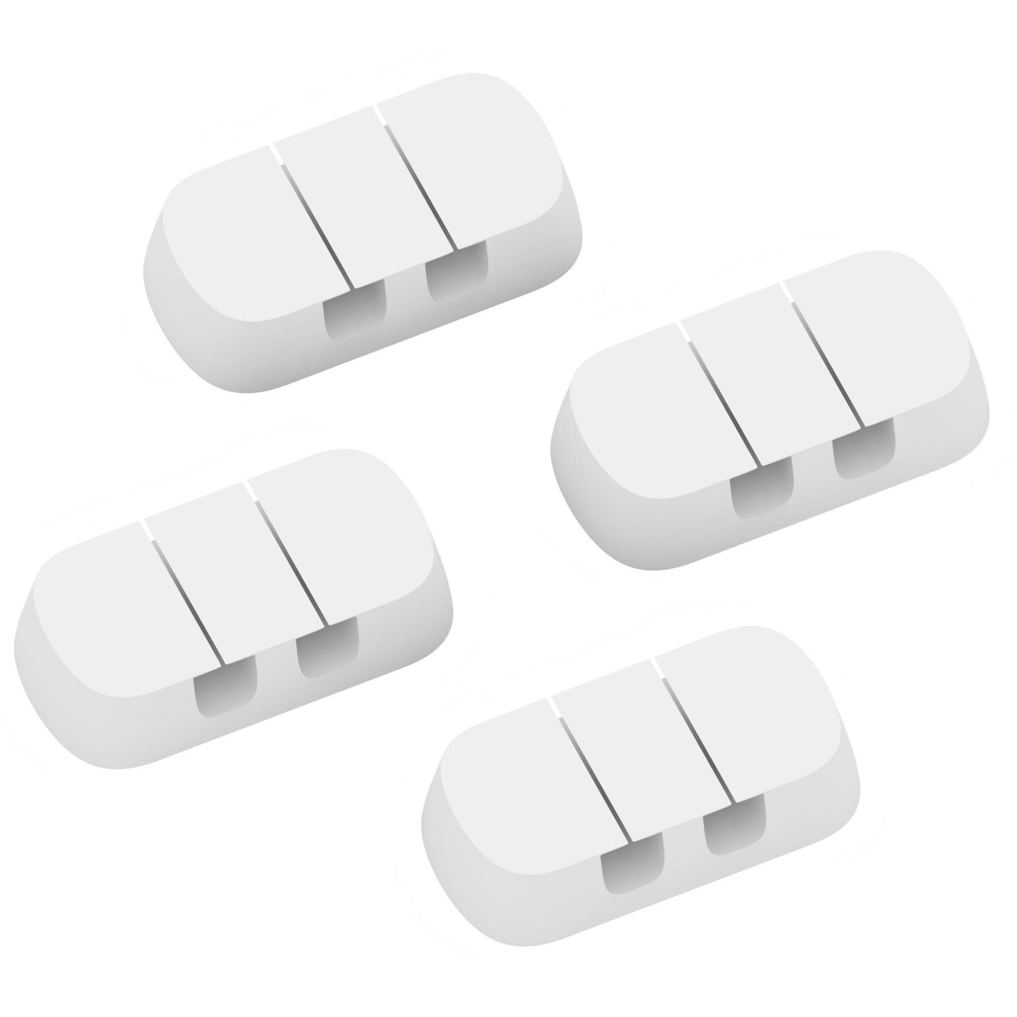 Cygnett TangleTamer Single Slot Cable Organisers 4 Pack (White)