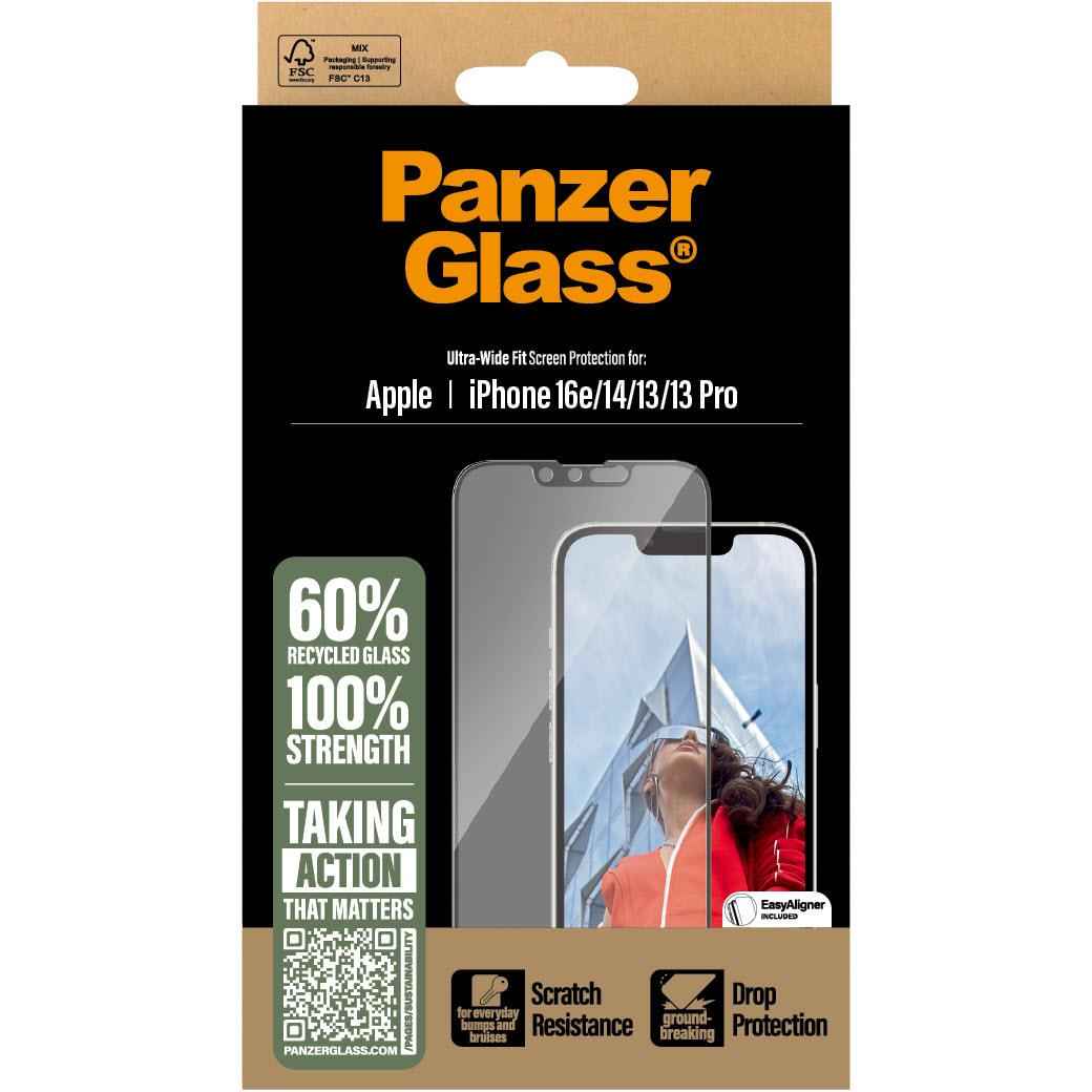 PanzerGlass Ultra Wide Screen Protector for iPhone 16e/14/13/13 Pro