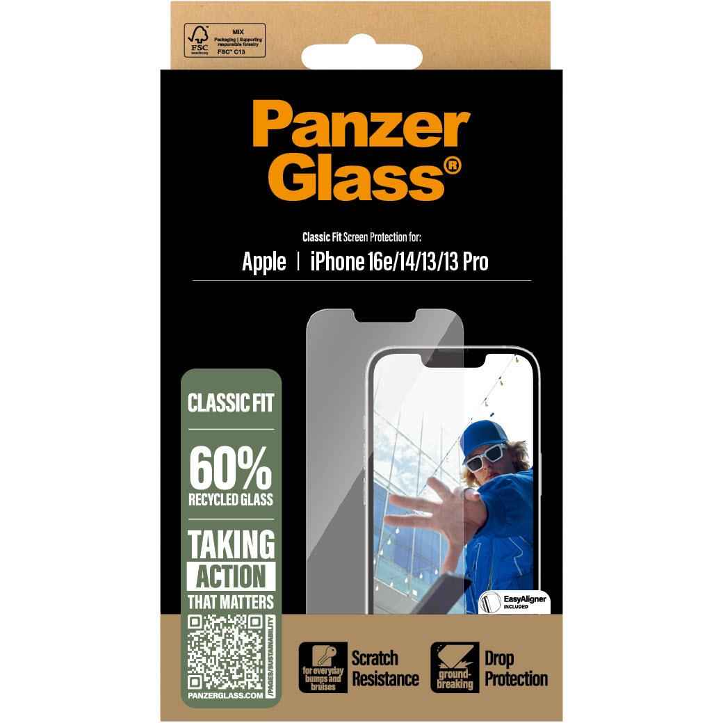 PanzerGlass Classic Fit Screen Protector for iPhone 16e/14/13