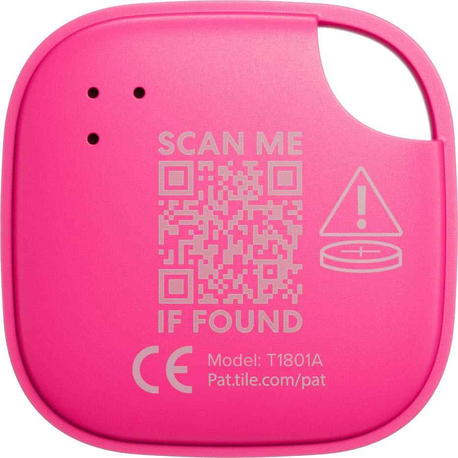 Tile Mate Bluetooth Tracker 1 Pack (Pink/Pink)
